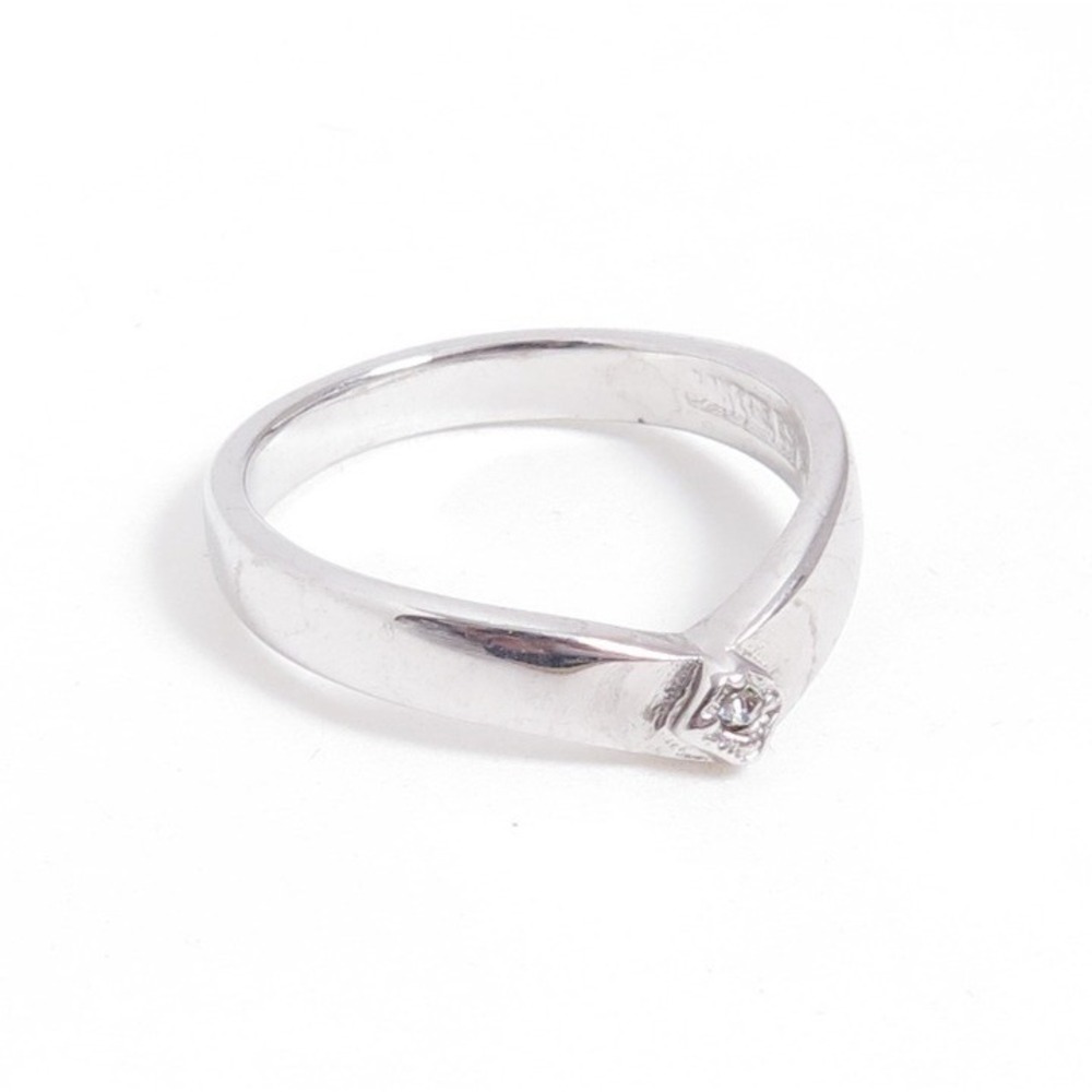 Vintage 14K GE  ESPO White Gold Ring Size 9.25‎